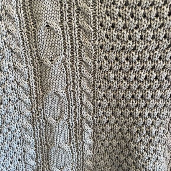Zara ZaraKnit Gray Cable Knit Sweater Top Women’s Size Small Casual Warm Cozy - Picture 3 of 4